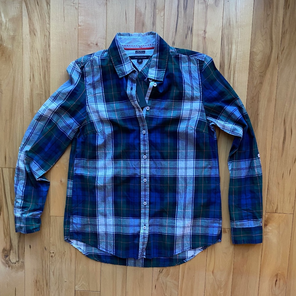 NWT Tommy‎ Hilfiger Plaid button down